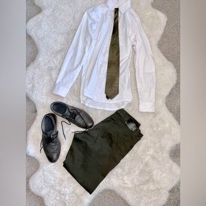 *DONATED* Golden Brown Metallic Swirl Pattern Neck Tie| 4 in wide | (unbranded)